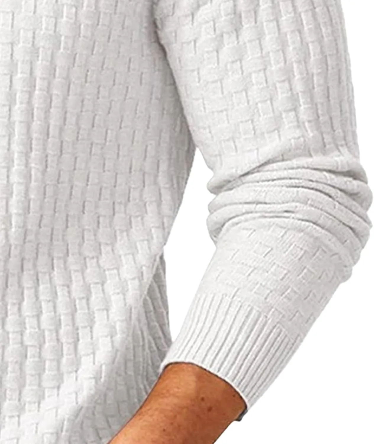 Мужской свитер с круглой горловиной Slim Fit — фото 3