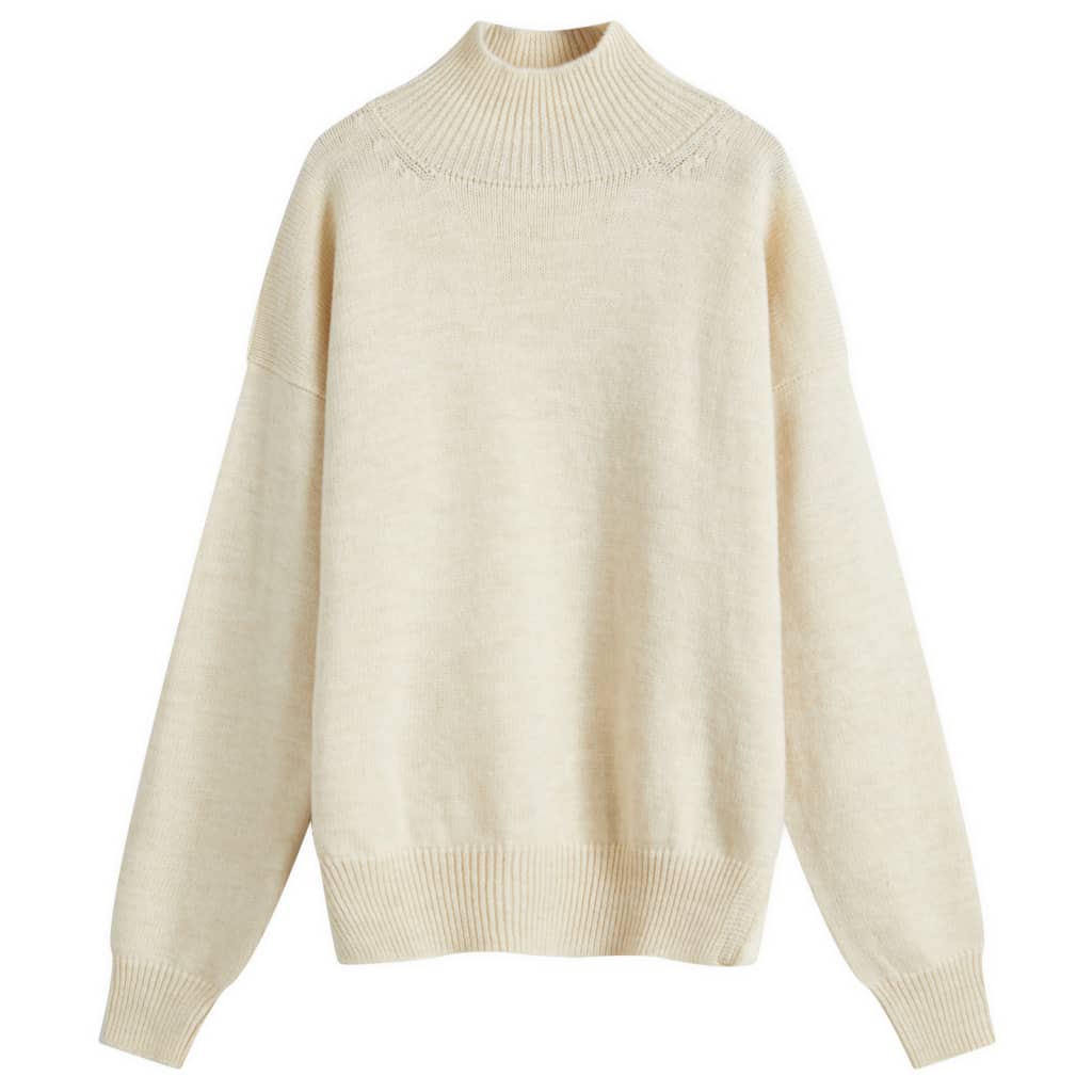 

Футболка с высоким воротником T-Shape Mhl By Margaret Howell, цвет light natural