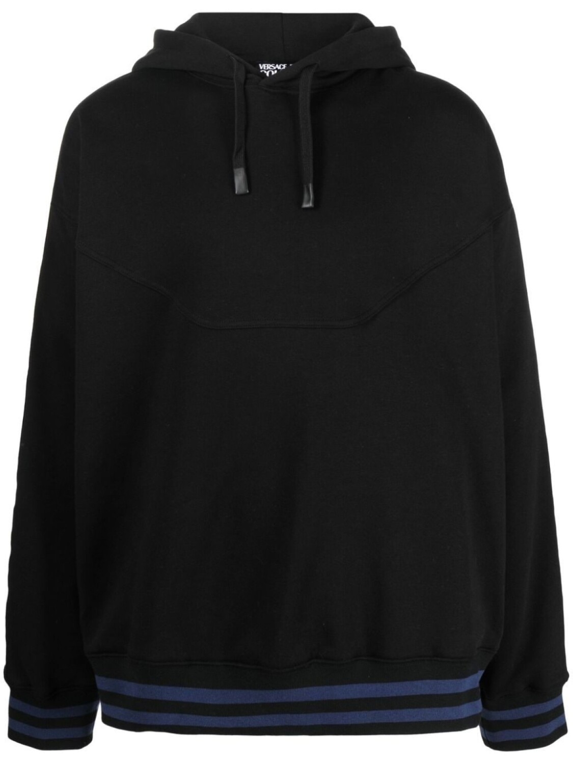 

Versace Jeans Couture худи с полосками и логотипом, черный
