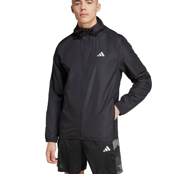 Куртка тренажерный зал тренировочные 3 полоски ветровка азиатские размеры Adidas, черный — фото 4