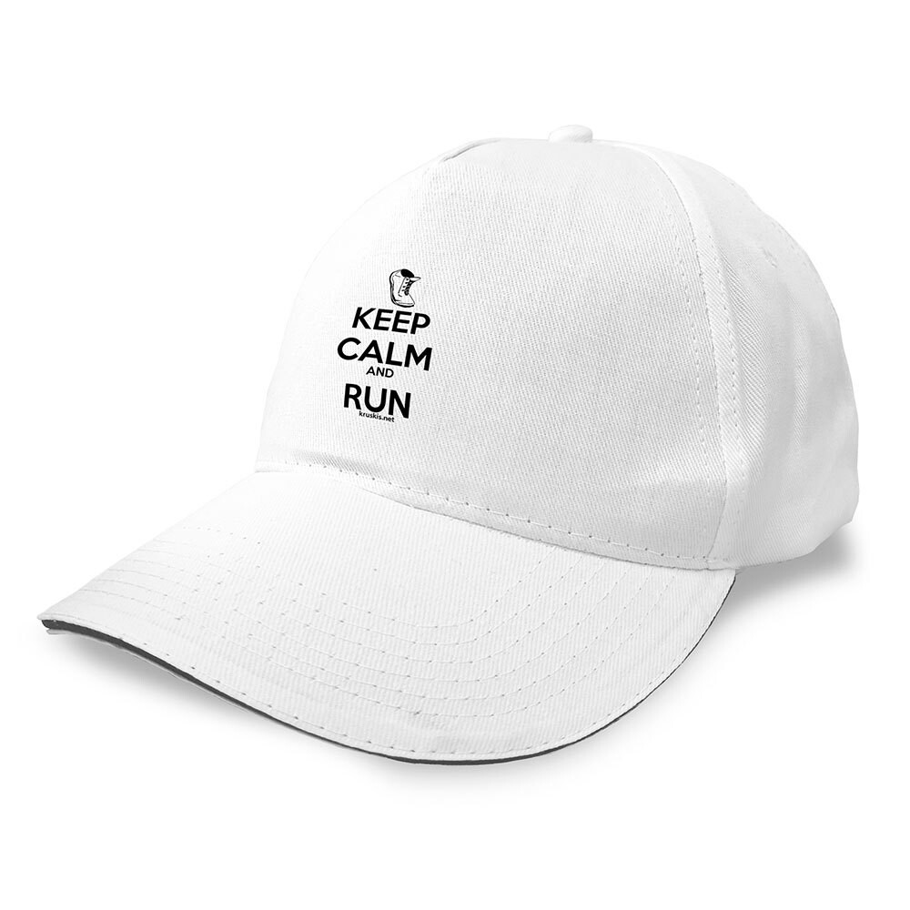 

Бейсболка Kruskis Keep Calm And Run, белый