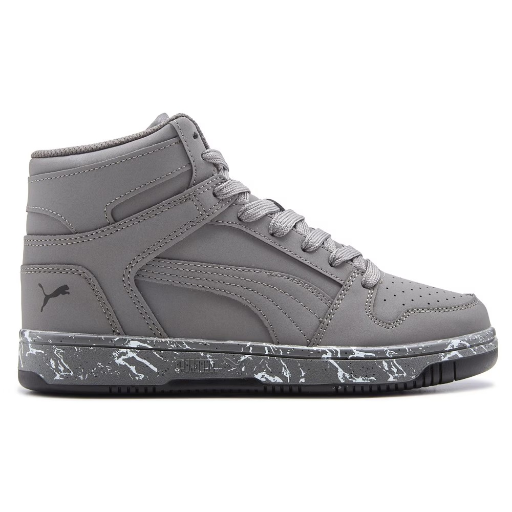 Детские кроссовки высокие Rebound Layup Puma для старших детей, grey/nubuck — фото 2