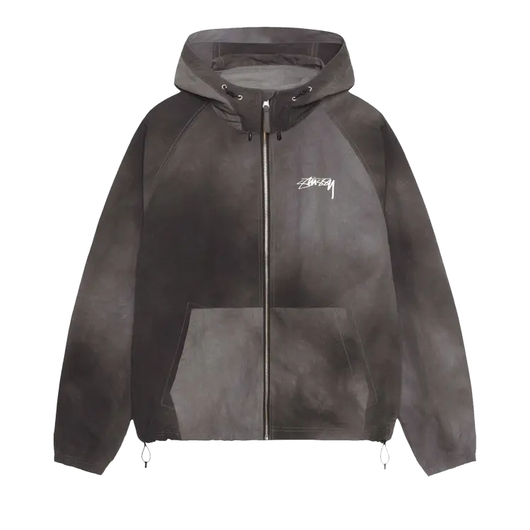 

Худи Stussy Beach Shell Wave Dye Zip 'Black', черный