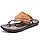 Сандалии Flop A Infradito In Pelle Morbida Da Uomo Flip Di Spiaggia, Нескользящие повседневные сандалии DUOMIYX, Brown