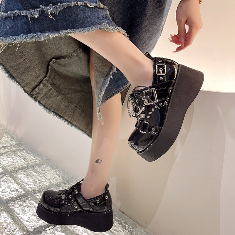 Туфли женские повседневные Women's Casual Shoes Women's Black Take The Qin — фото 4