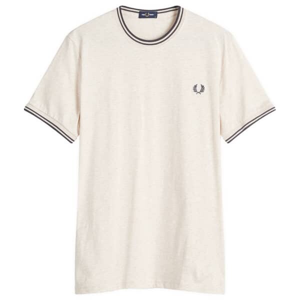 

Футболка с двойным наконечником Fred Perry, серый