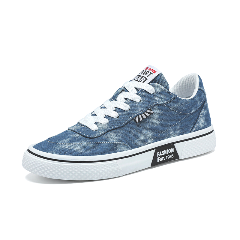 

BOLE Низкие кожаные кеды мужские деним синие, цвет Denim Blue