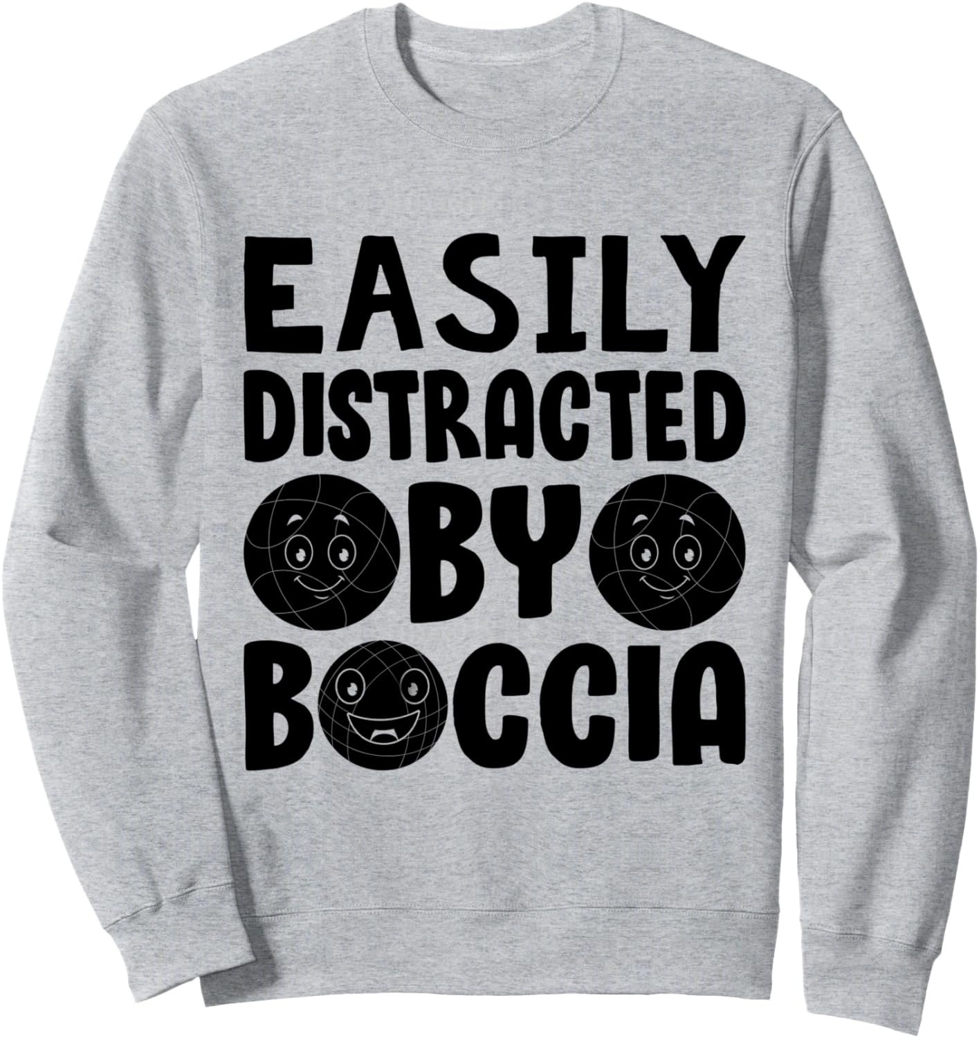 

Толстовка Easy Distracted By Boccia Bocce Ball Player Boccia Player, серый