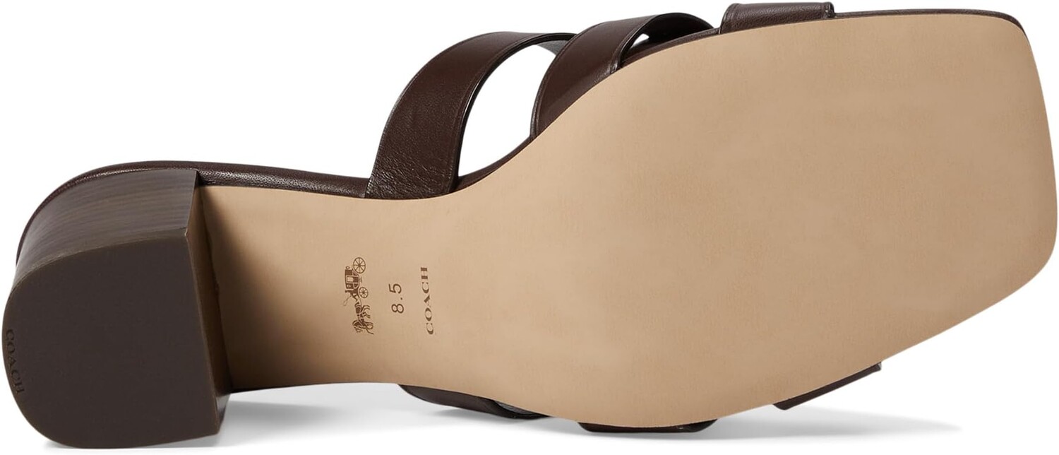 Туфли COACH Nikki Leather Sandal, цвет Maple — фото 3