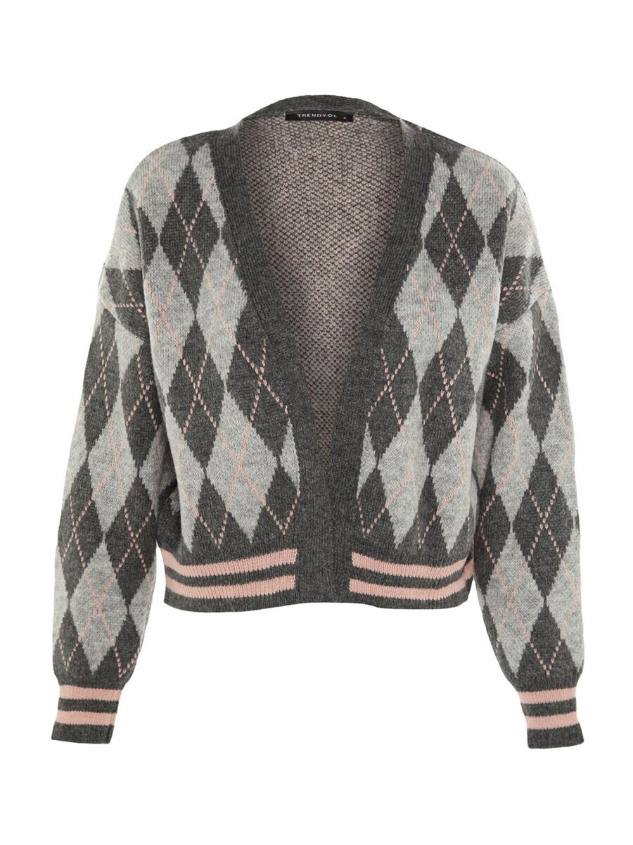 

Кардиган Trendyol Knit Cardigan, цвет Grey/Dark grey