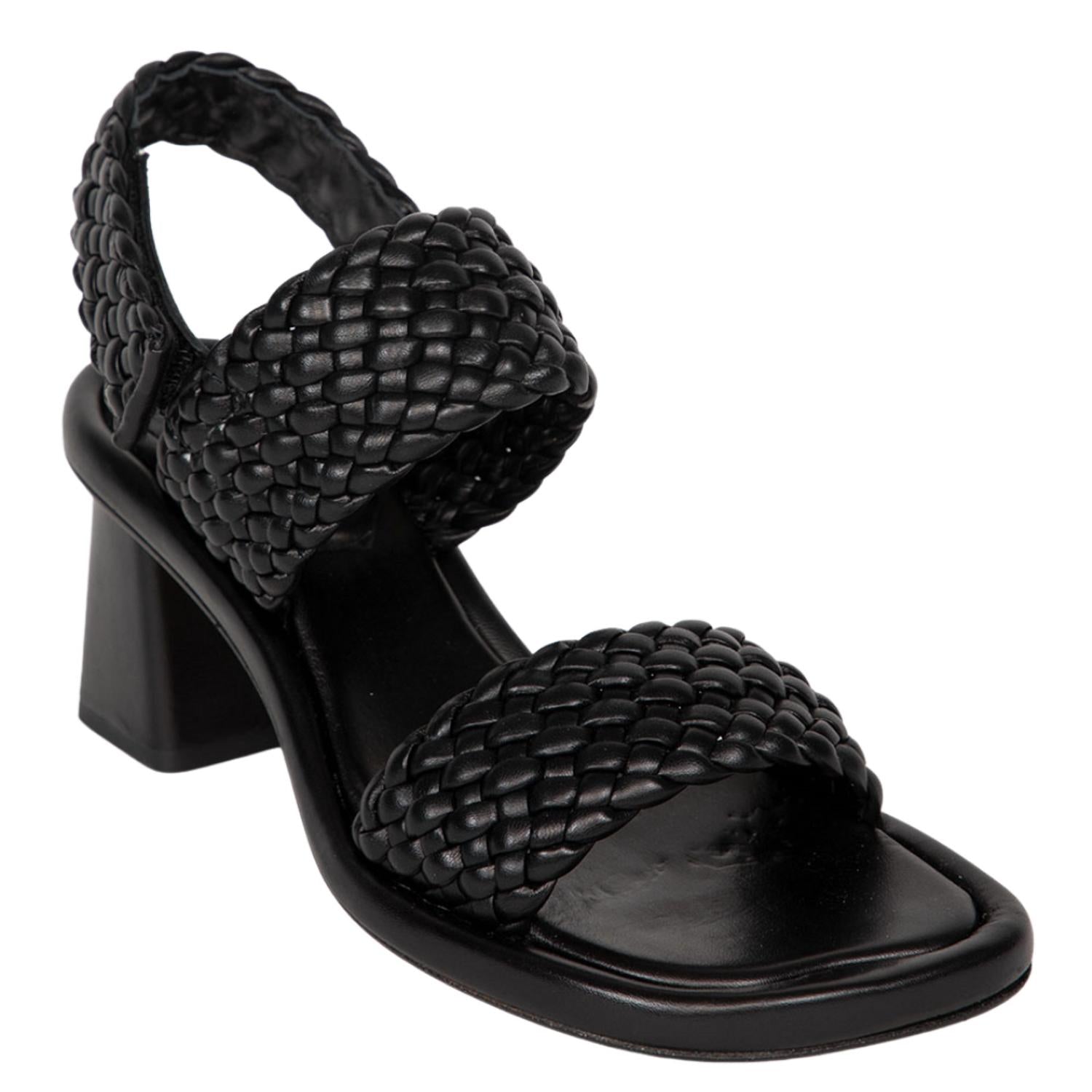 Сандалии на каблуке Pina в цвете Trenza Black Homers