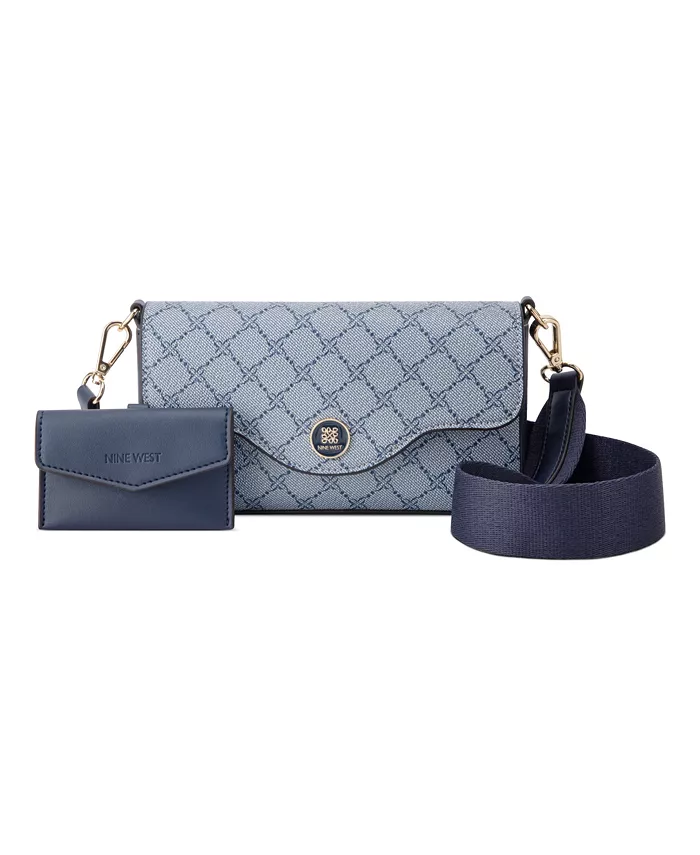 

Сумка через плечо Nalini Small Flap Nine West, синий