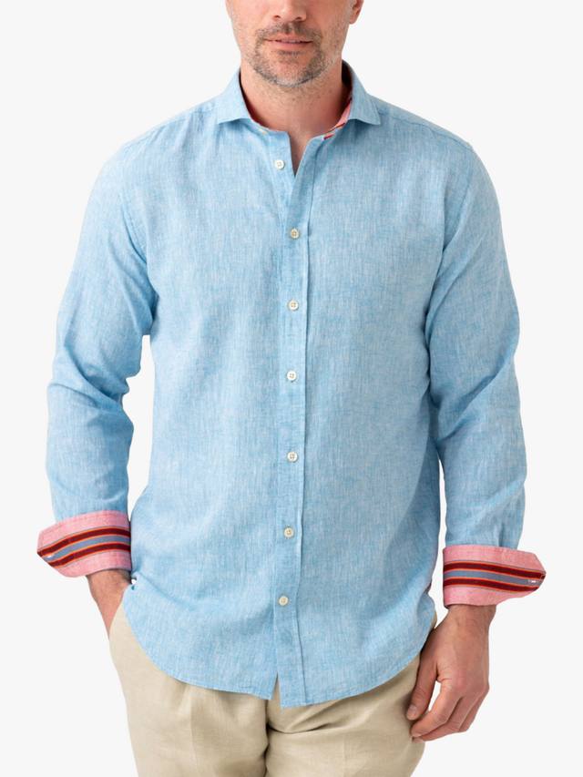 

Рубашка из льняной смеси KOY, Light Blue