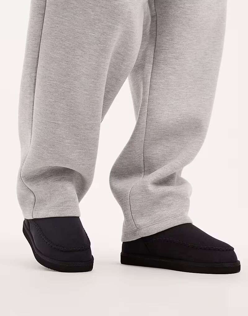 

Массивные замшевые ботинки черного цвета Jack & Jones