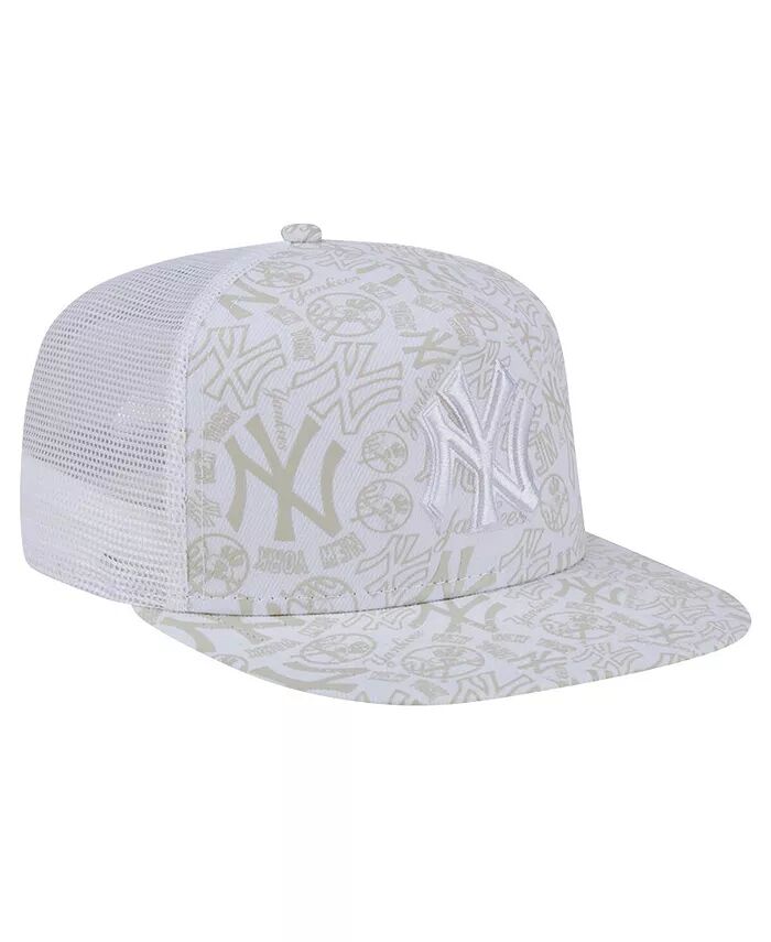 

Мужская белая кепка с логотипом New York Yankees Dunes A-Frame Trucker 9FIFTY Snapback New Era, белый