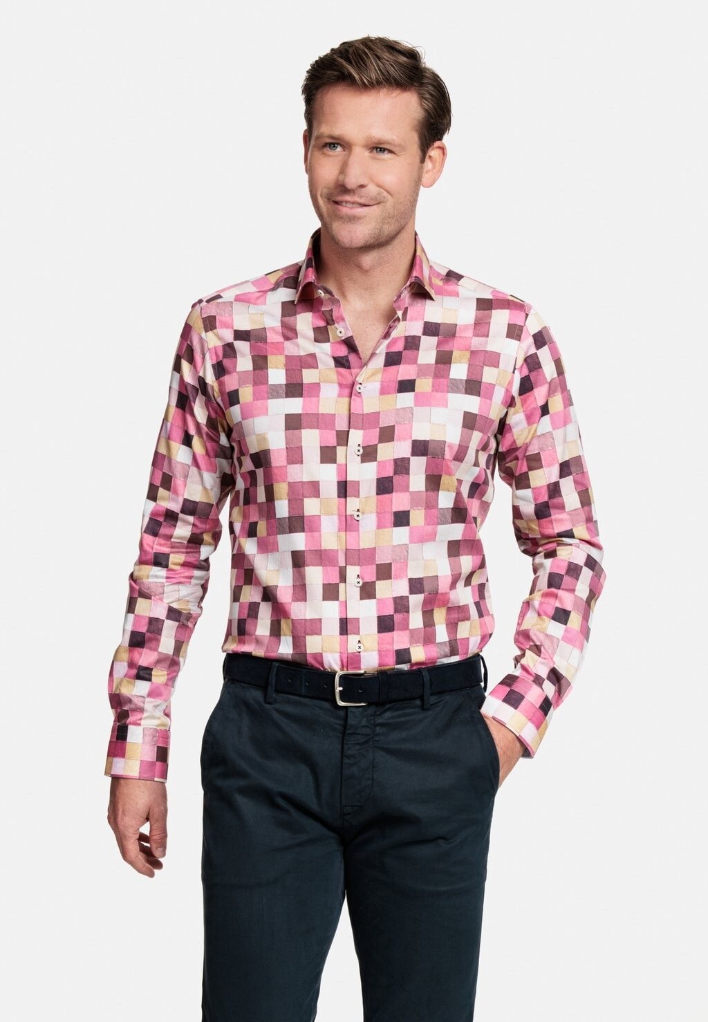 

Рубашка GIORDANO, цвет pink