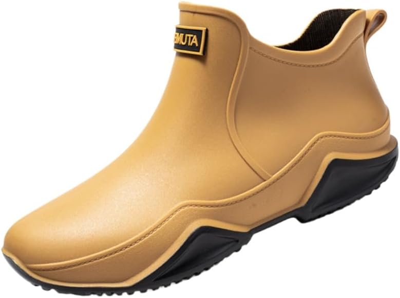 

Мужские дождевые туфли - противоскользящие подошвы, модный дизайн Fusecottc, хаки