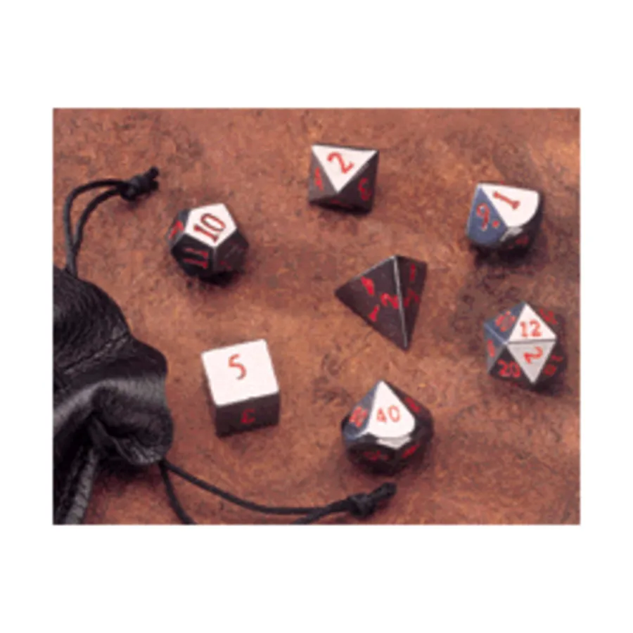 

Гематит 14 мм (7) с чехлом, Dwarven Stones - Dice Carved From Real Stone - 14mm