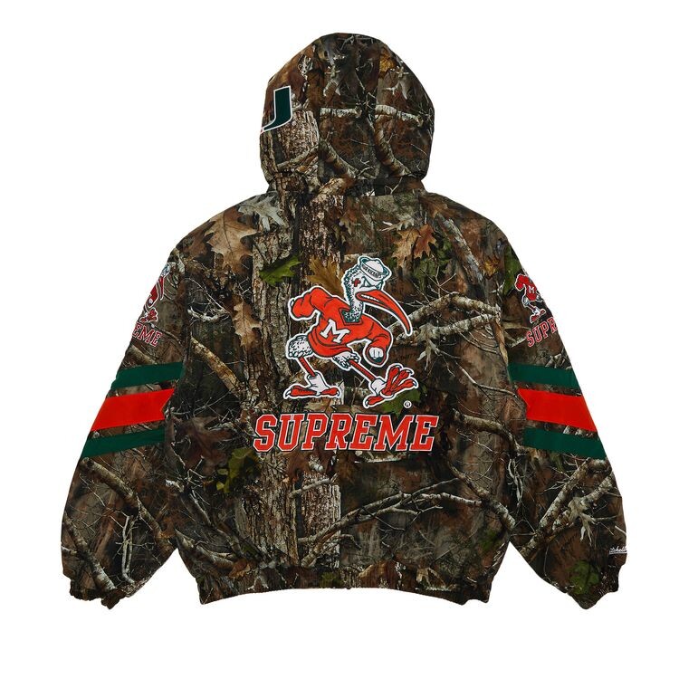 Куртка Supreme x Mitchell & Ness NCAA Hooded Stadium, камуфляж — фото 2