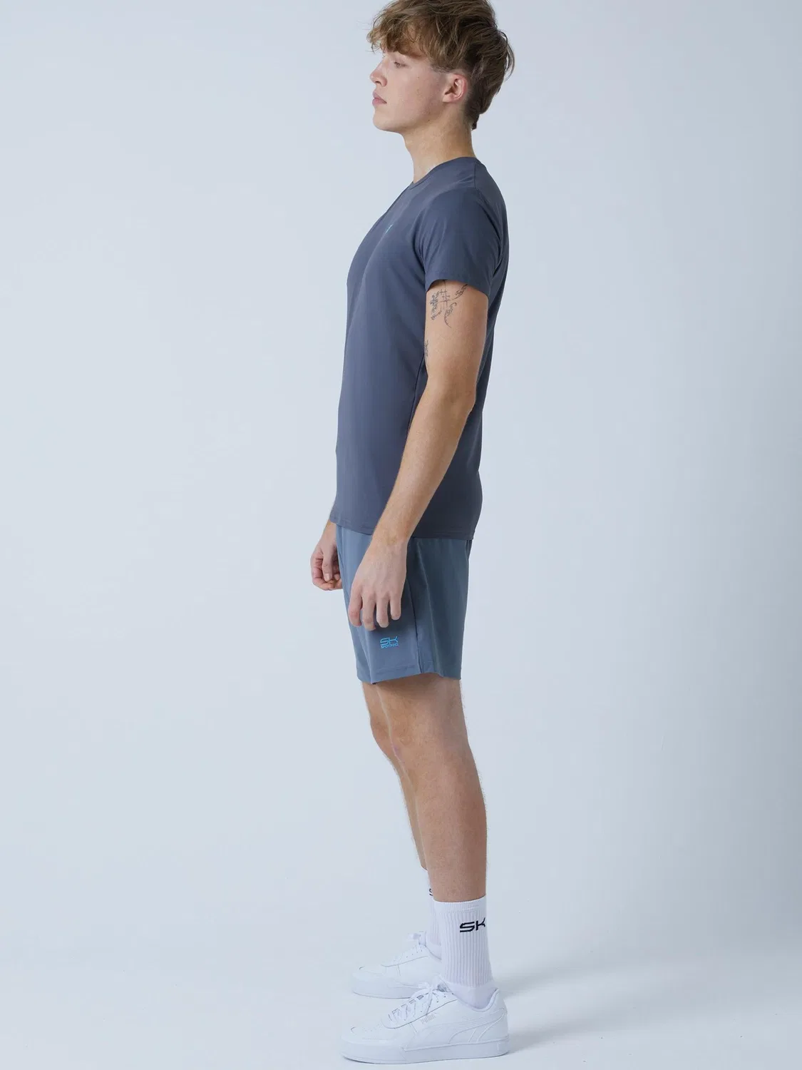 Спортивные шорты Sportkind Regular Workout Pants Shorts regular серого цвета — фото 3