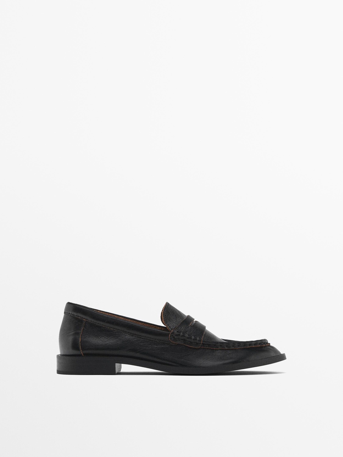 

Мягкие пенни-лоферы Massimo Dutti, черный