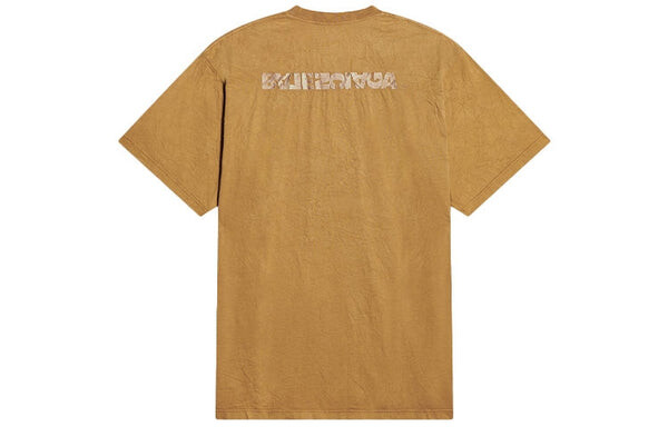 Футболка logo t-shirt medium fit 'beige' Balenciaga, бежевый — фото 2