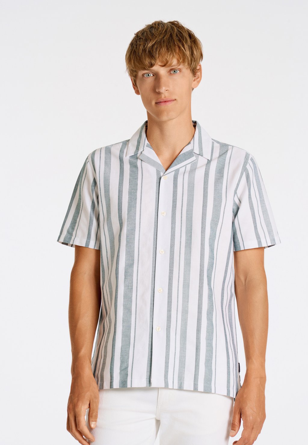 

Рубашка STRUCTURE STRIPE RESORT Lindbergh, темно-зеленый