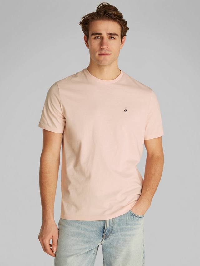 

Джинсовая хлопчатобумажная футболка обычного кроя с коротким рукавом Calvin Klein, цвет Silver Peony