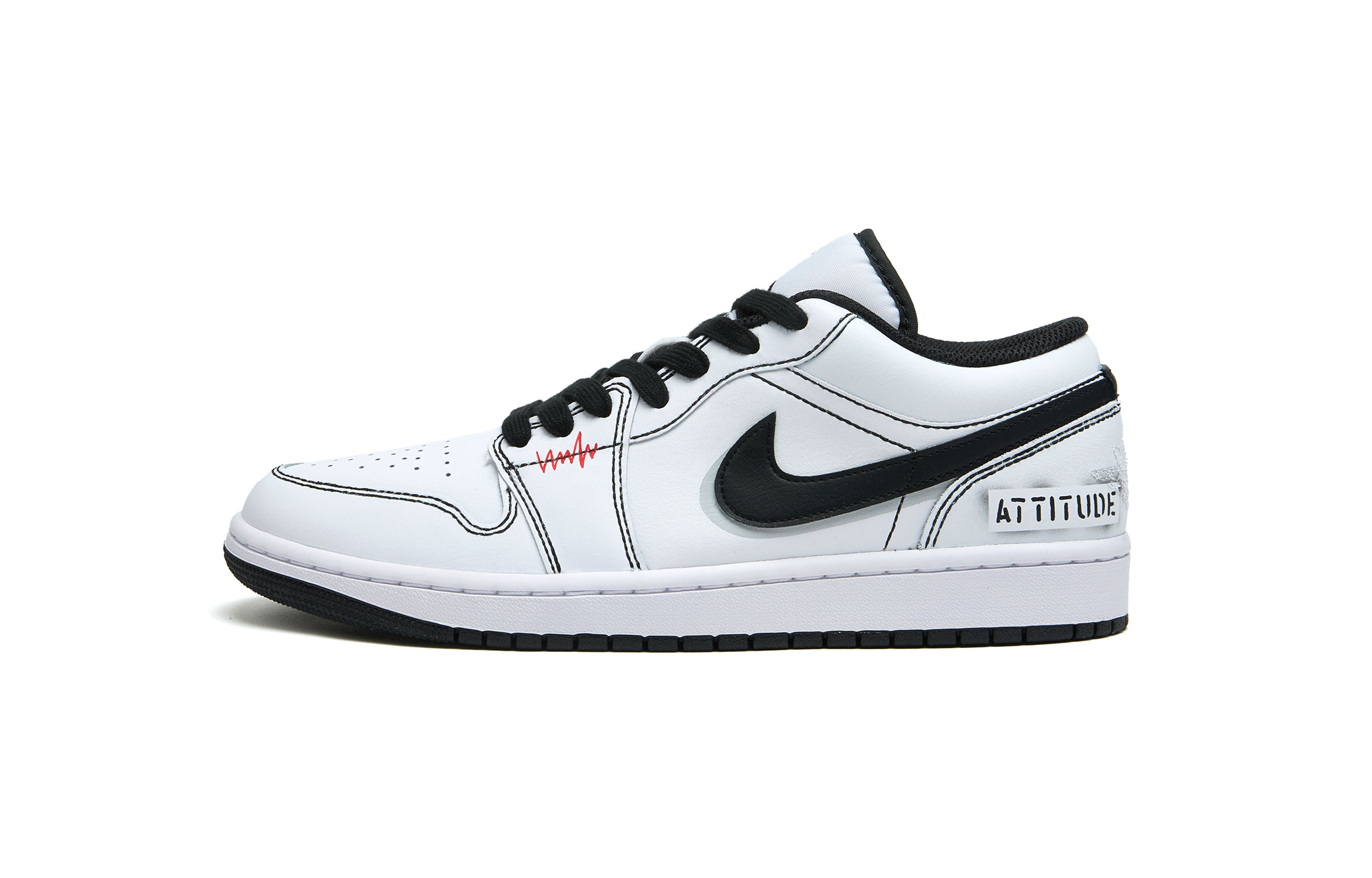 

Кроссовки Air Jordan 1 Vintage Basketball Shoes Men Low-top White/black, белый