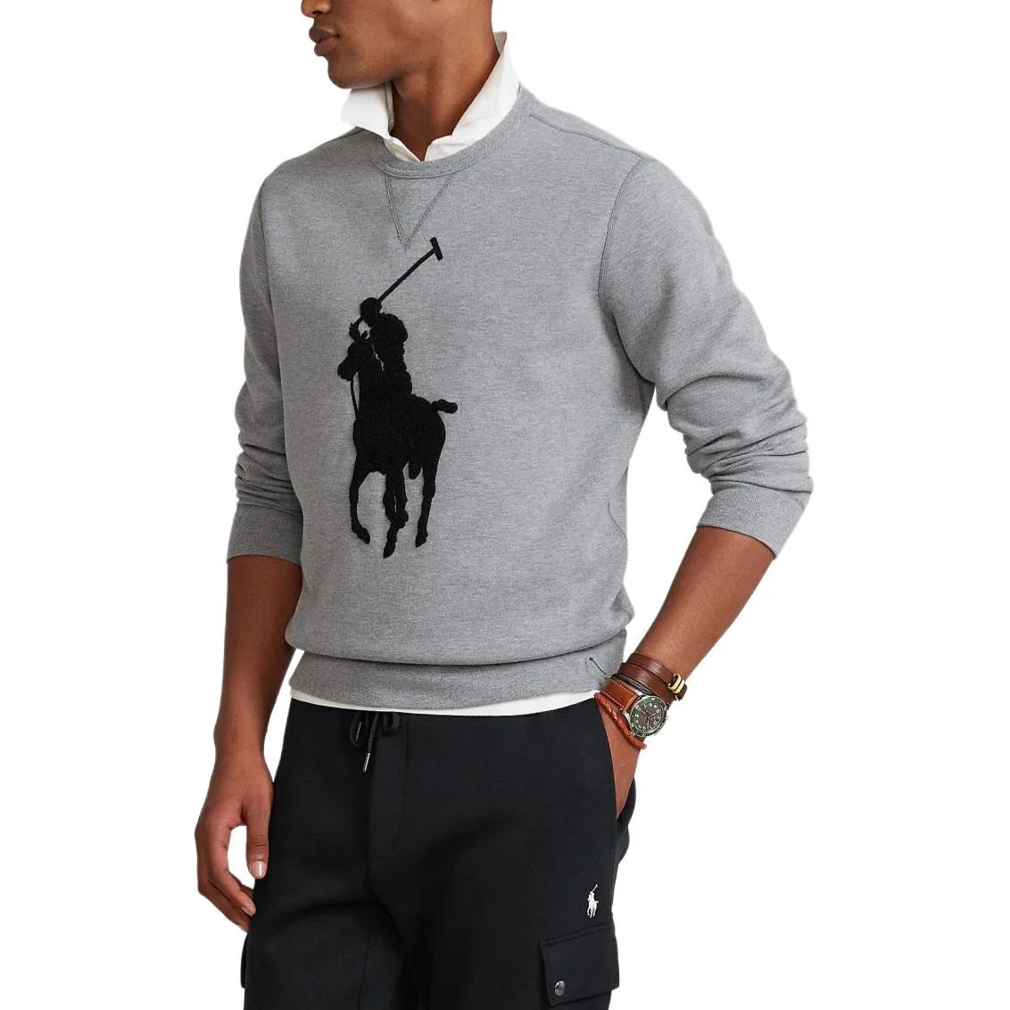 Свитшот Big Pony SS25 мужской Polo Ralph Lauren, Gray — фото 4