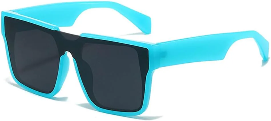 

Солнцезащитные очки UV400 с увеличенной панк-оправой и градиентной расцветкой для женщин и мужчин, для бега и занятий спортом на открытом воздухе UYPTK, Blue-black