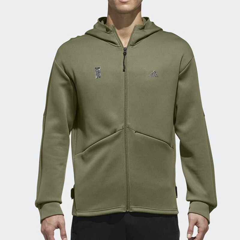 Мужская куртка серии Wuji, цвет армейский зеленый Adidas, зеленый — фото 2