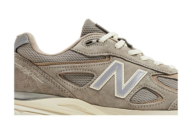Кроссовки New Balance Kith x 990v4 Made in USA Moonrock, серый — фото 2