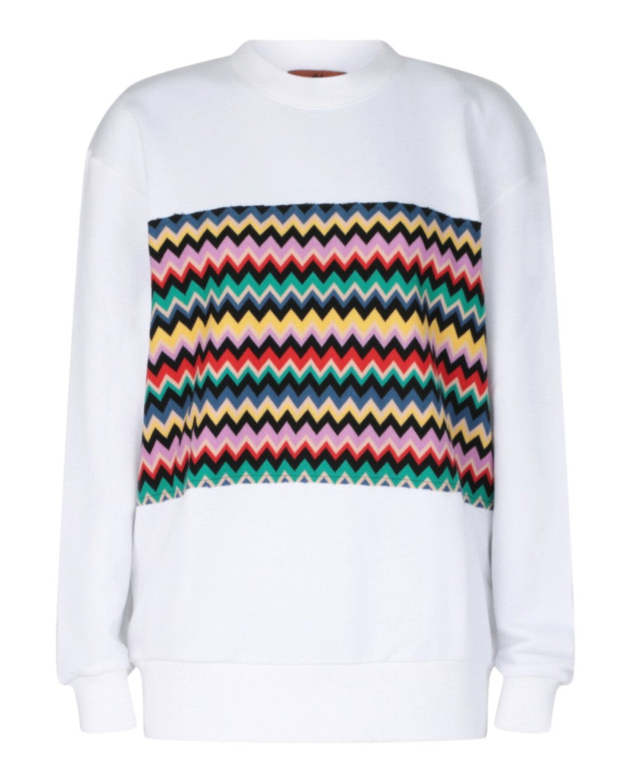 

Графический хлопковый свитшот M Missoni, белый