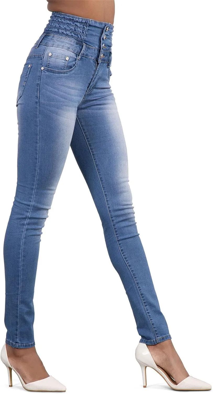 Женские джинсы Andongnywell Casual High Waist Skinny Plus Size — фото 2