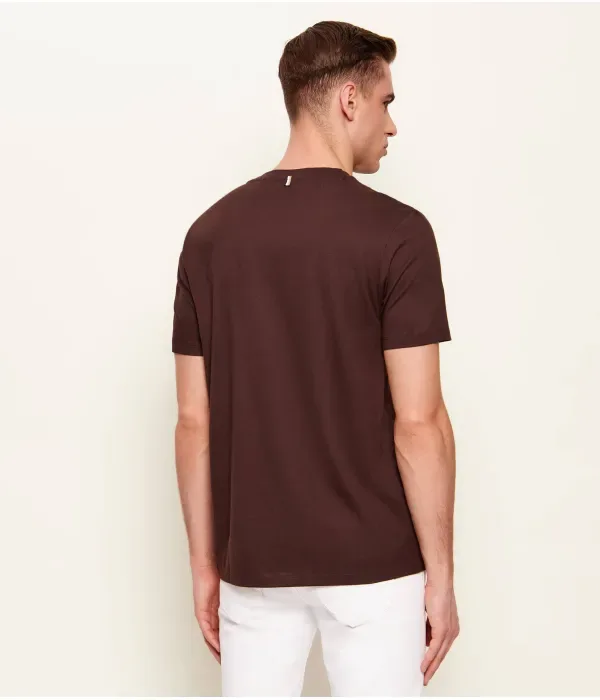 Футболка Тесслера slim fit Boss, коричневый — фото 3