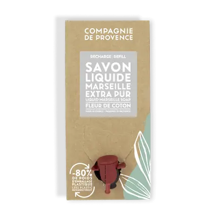 

Сменный блок жидкого марсельского мыла «Цветок хлопка», 3 литра Compagnie De Provence