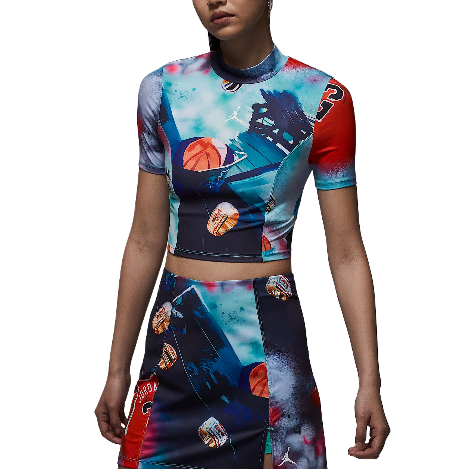 

Jordan Футболка женская синяя Regular T Shirt, Синий, Jordan Футболка женская синяя Regular T Shirt