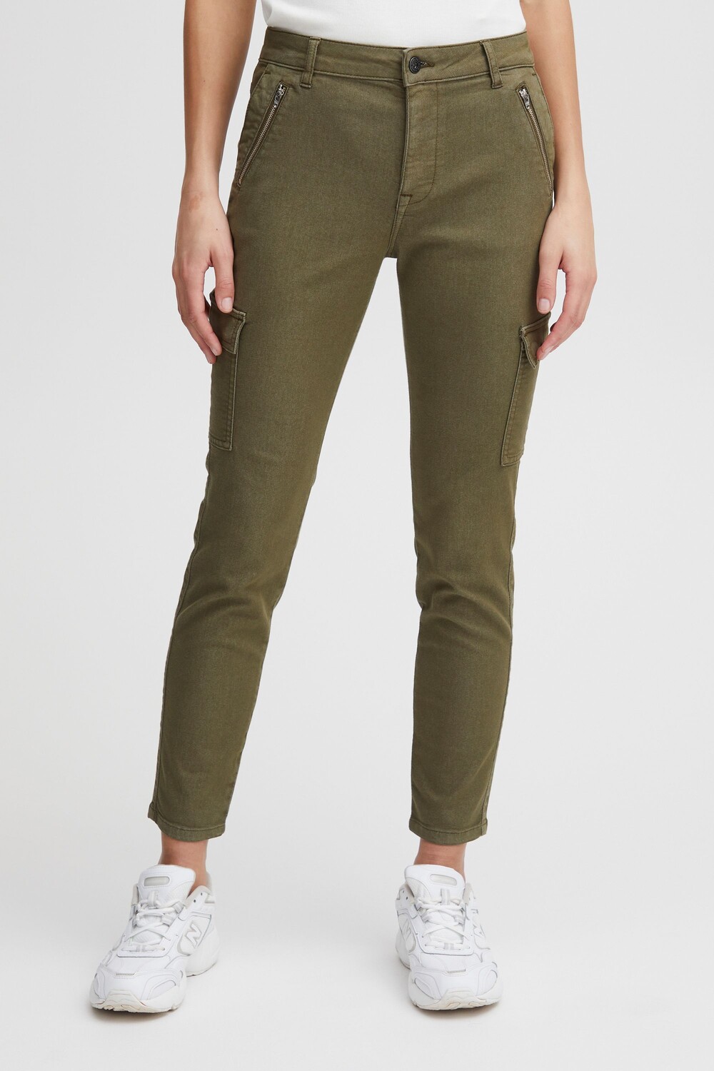 

Брюки PULZ Jeans Cargohose PZROSITA HW Pocket PA 50207391, зеленый