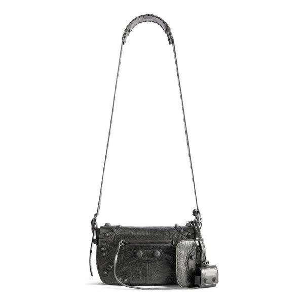 

Сумка le cagole xs flap bag metallized 'metalic grey' Balenciaga, серый