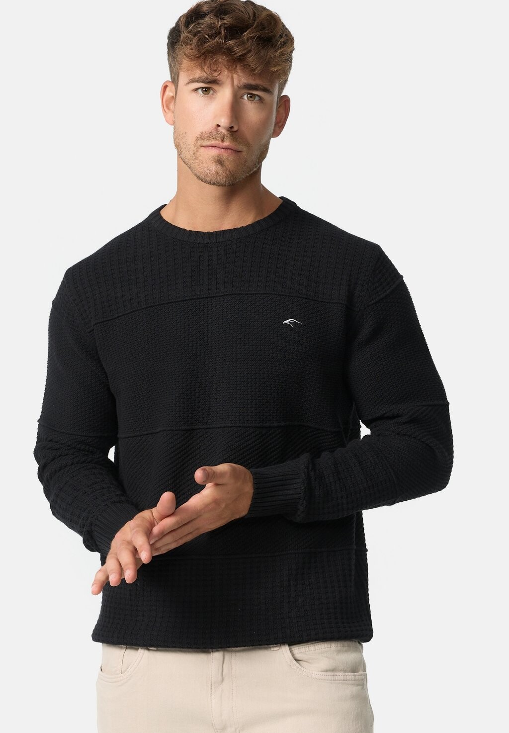 

Вязаный свитер JUSTICE INDICODE JEANS, цвет black