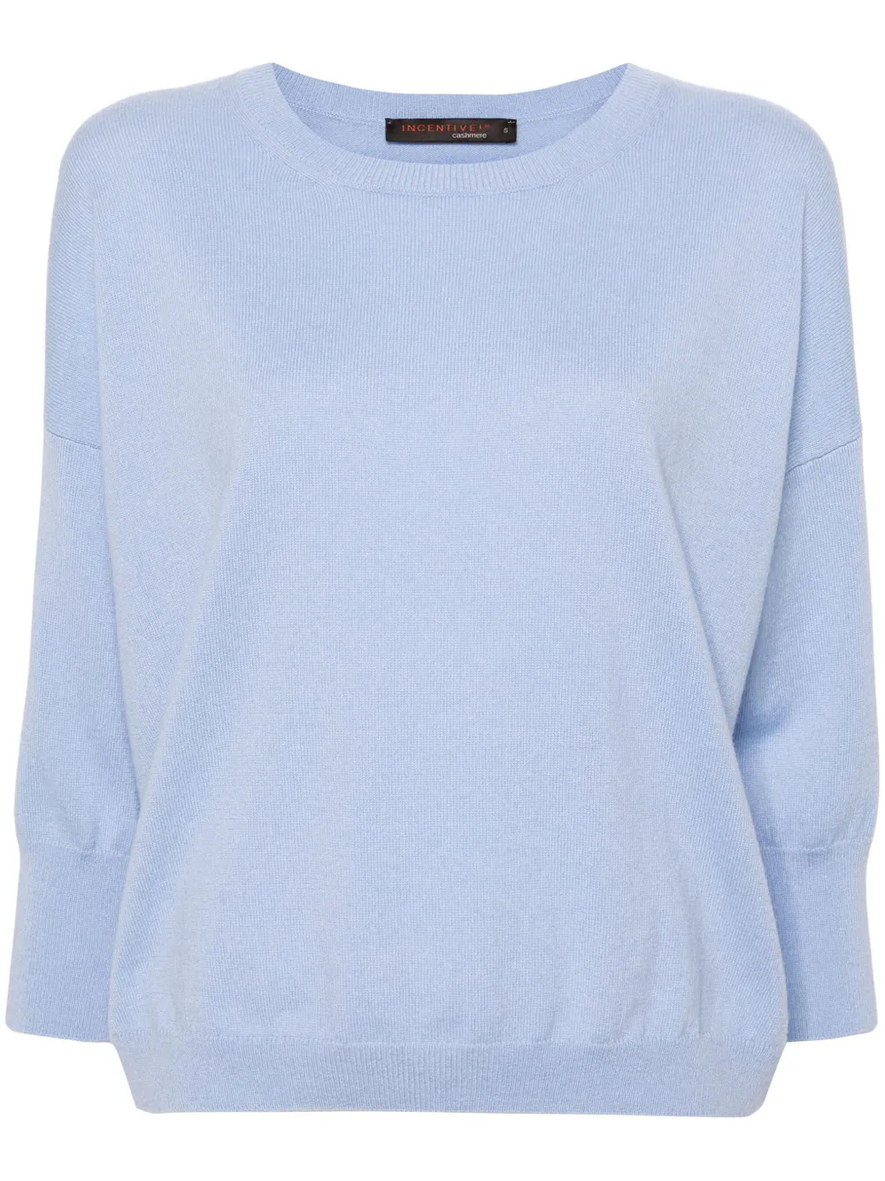 

Кашемировый джемпер с круглым вырезом Incentive! Cashmere, синий