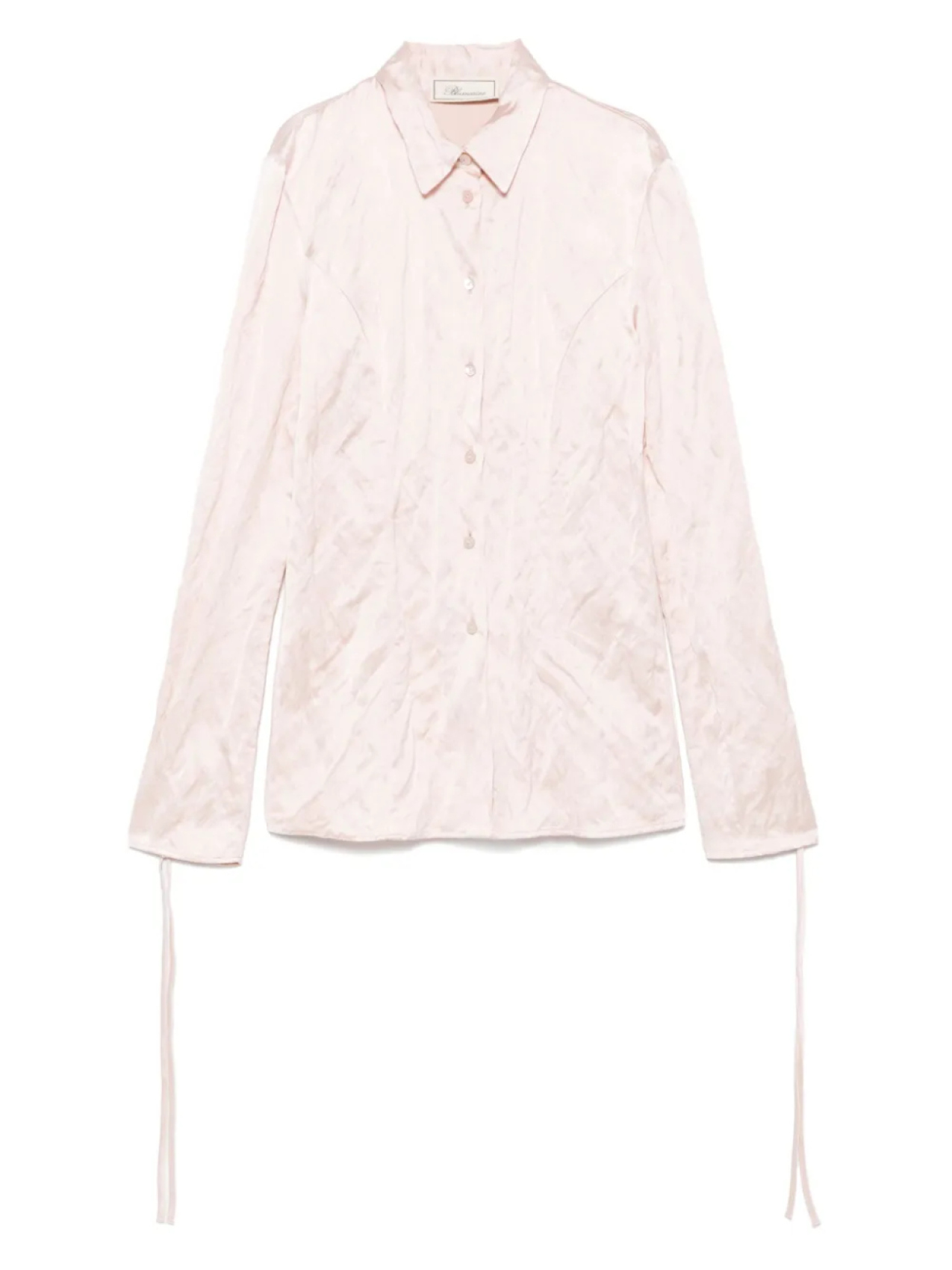 

Атласная рубашка с жатым эффектом Blumarine, розовый