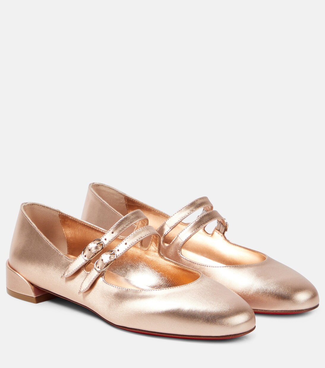 Кожаные туфли мэри джейн sweet jane Christian Louboutin, бежевый