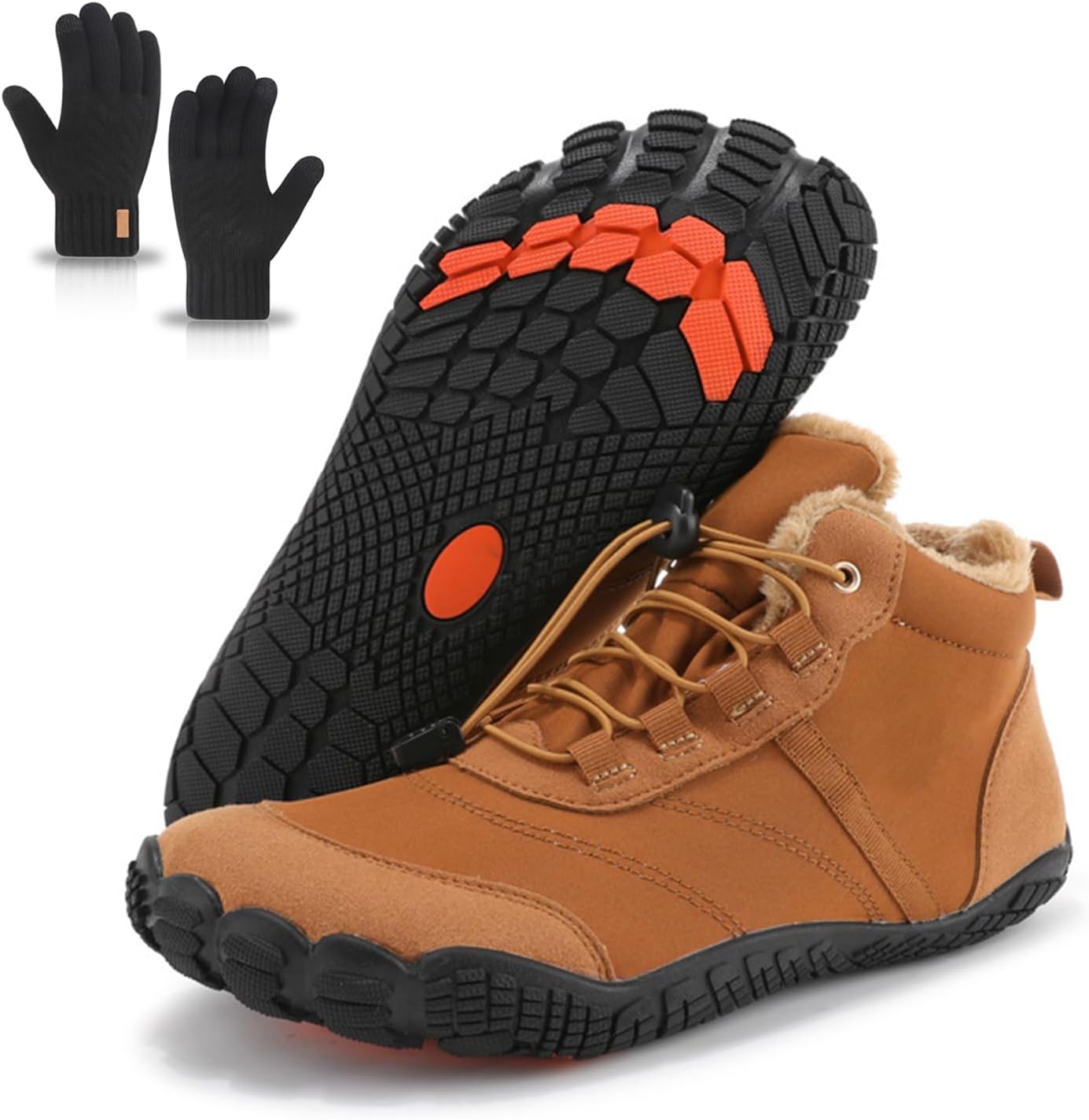 

Зимние Ботинки для Женщин и Мужчин, Осень 2025, Водонепроницаемые Трекинговые Обувь с Широким Носком, Кроссовки для Ходьбы Generic, 500 Brown