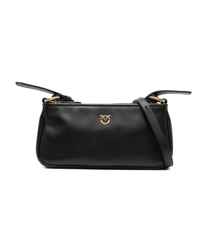 

Черно-Золотая сумка через плечо Pinko, черный