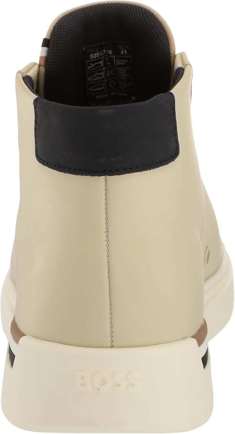 BOSS Мужские кроссовки Clint High Top Leather, Navajo Cream — фото 3