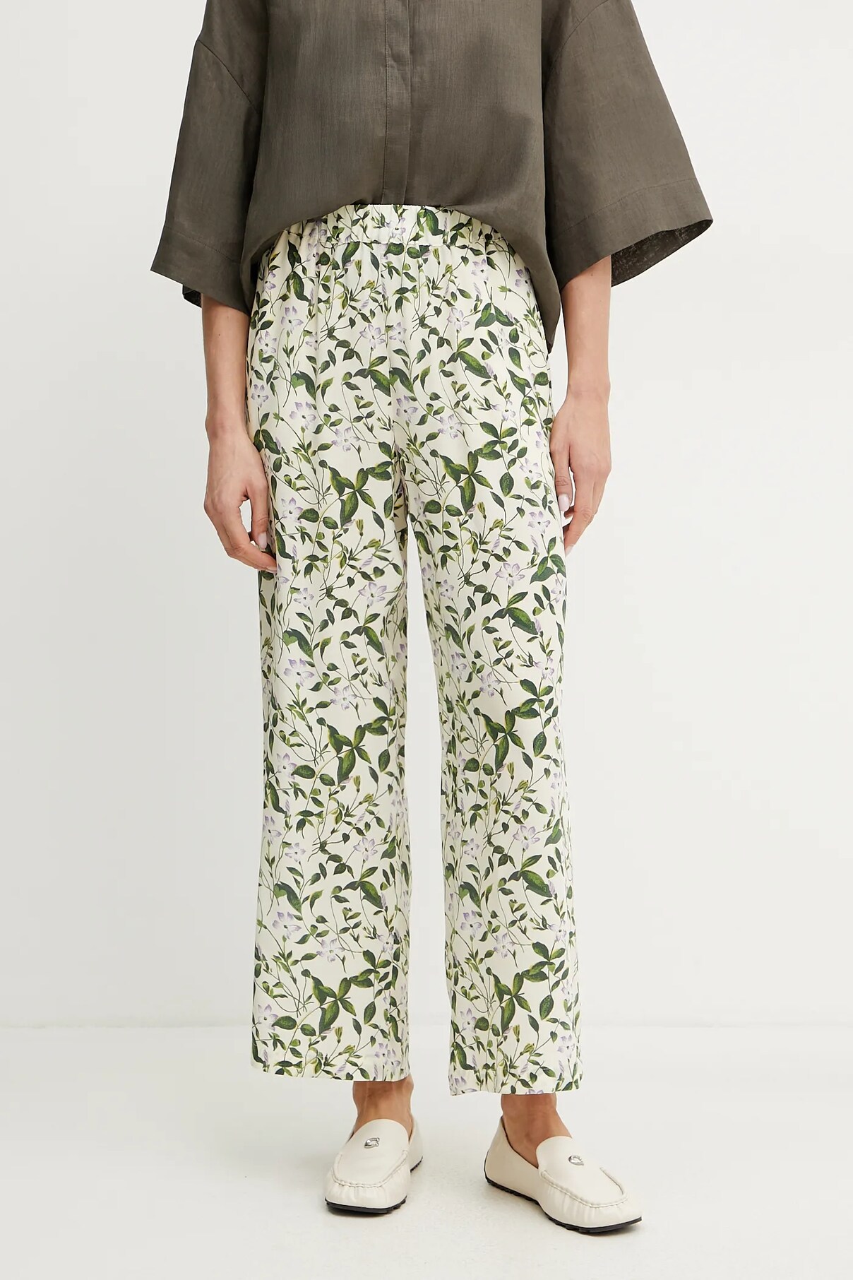 

Шелковые брюки Weekend Max Mara, бежевый