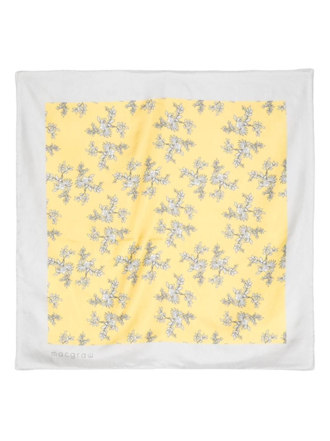 

Macgraw floral-print silk scarf, желтый
