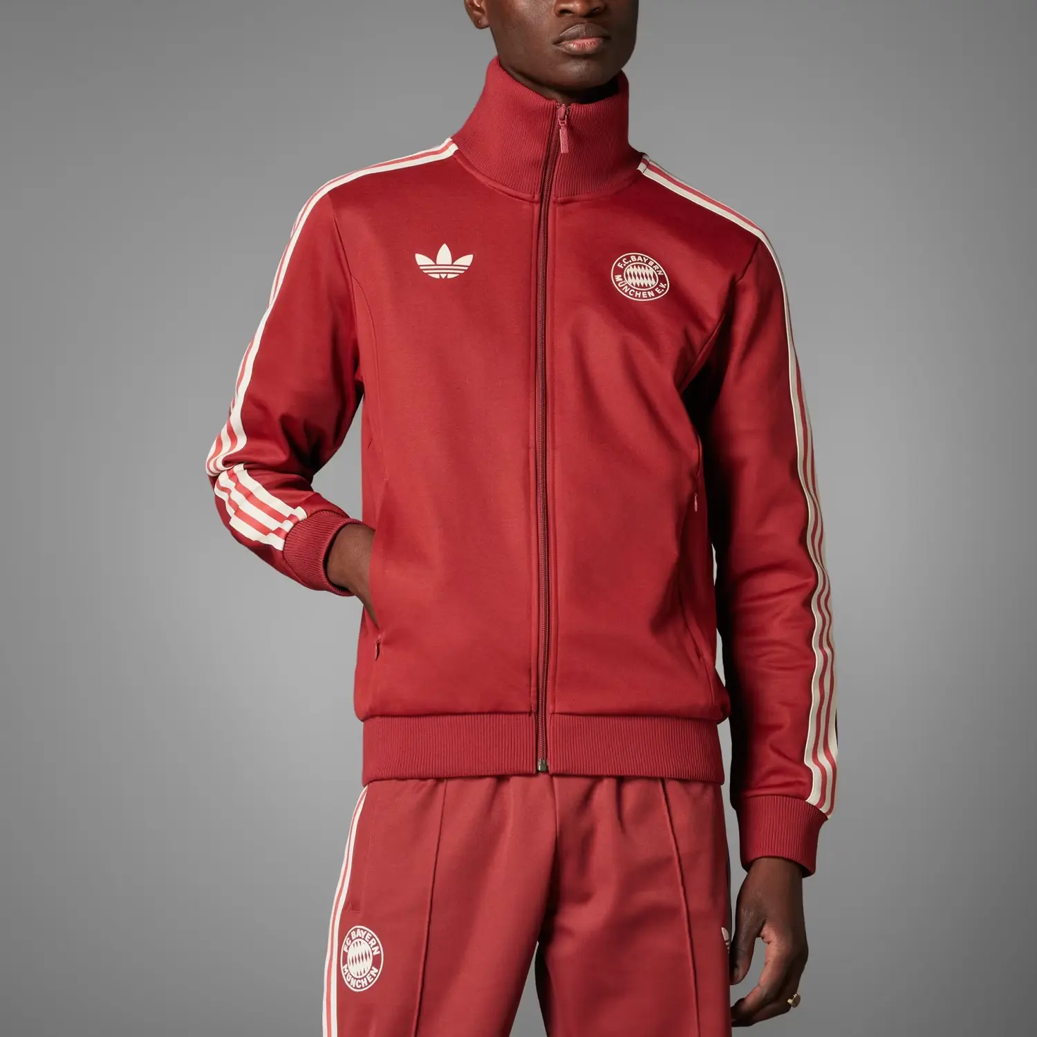 Adidas Originals With AdiClub Fc Bayern Track Top, Mysterious Red — фото 4